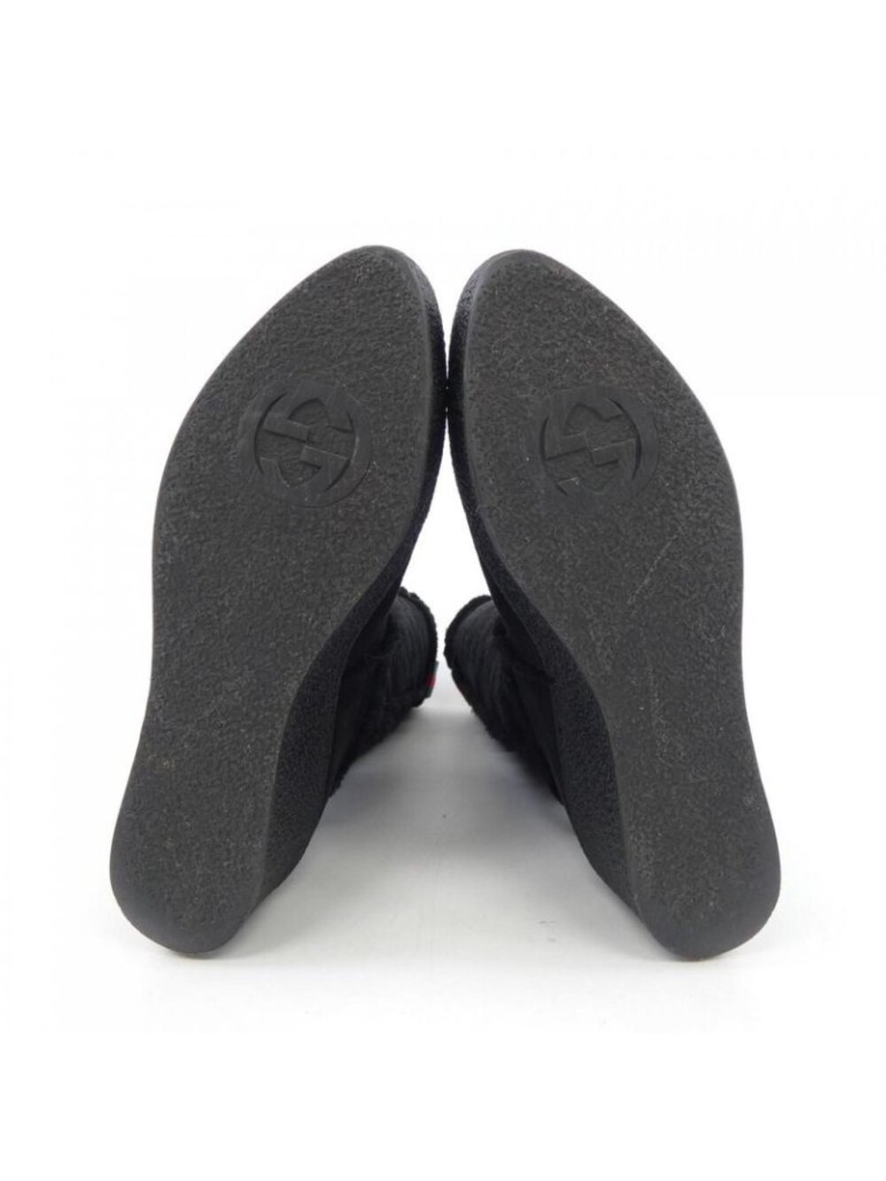 Gucci Horsebit Black Shearling Wedge Boots - Picture 4 of 6